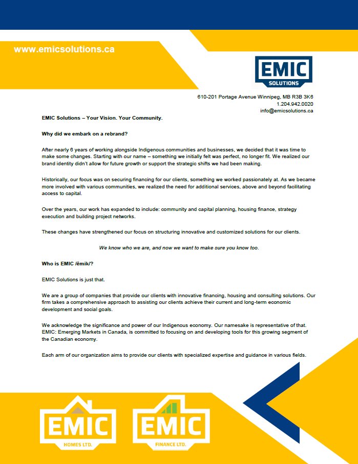 EMICSolutions's tweet image. We've got some big news! #IndigenousEconomy #EmergingMarkets