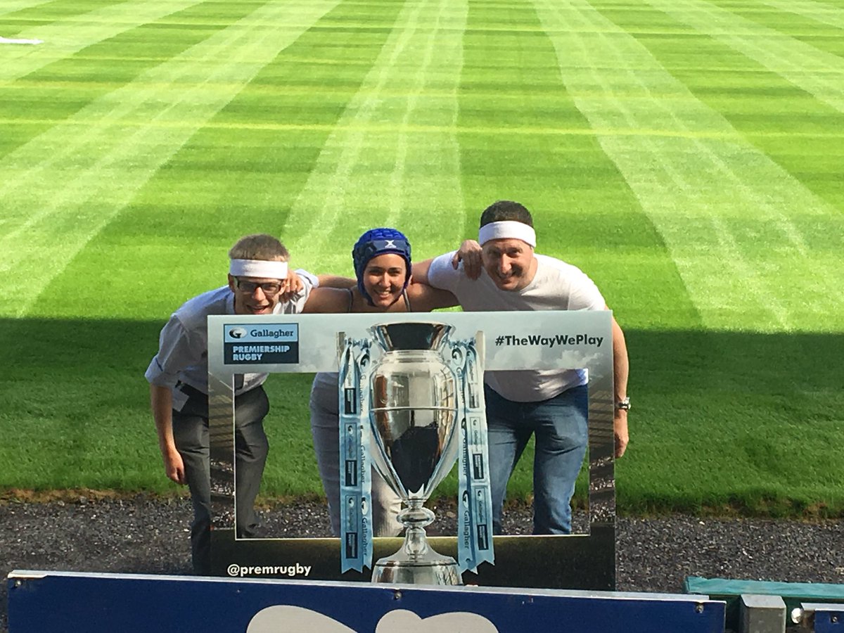 h_is_lush's tweet photo. Gallagher Gloucester team celebrating the launch of the Gallagher Premiership at Kingsholm Stadium @gloucesterrugby #GallagherPrem #TheWayWePlay https://t.co/SJWGOkHlDz