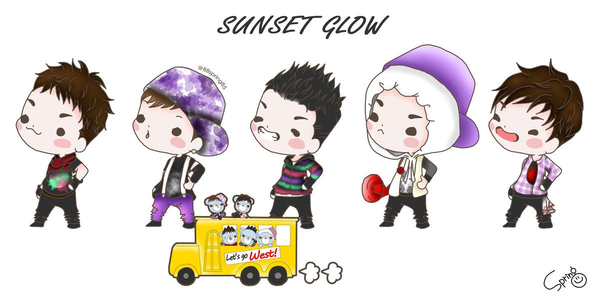 Spring Bigbang気紛れイラスト Sunset Glow Bigbang Fanart Bigbangfanart Gd Gdragon Jiyong Top Taeyang Youngbae Sol Daesung Dlite Seungri Vi T Co Rgb9i5lbck