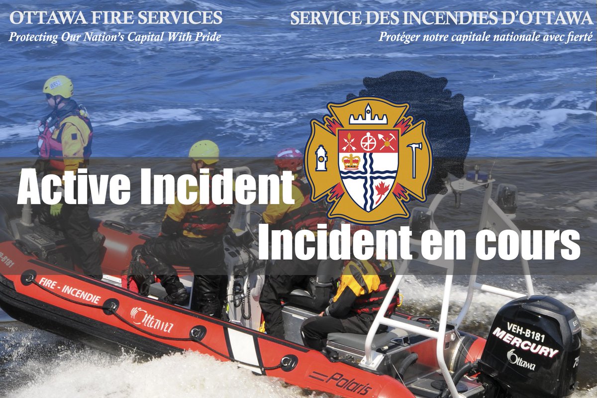 Water Rescue crews enroute to Bordeleau Park on Bruyere St (Forsey & St.  Patrick St area) . Person reportedly visible in the water. Slow Down.
