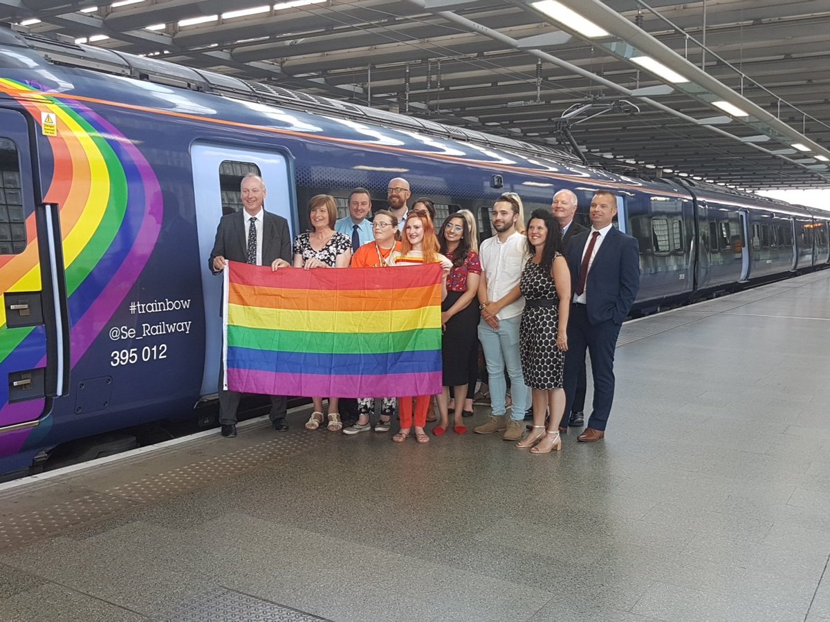 Se_Railway's tweet image. Some more photos from days unveiling of #trainbow with @HitachiRailEU #PrideMatters #PrideInLondon #Pride2018 #LGBT
