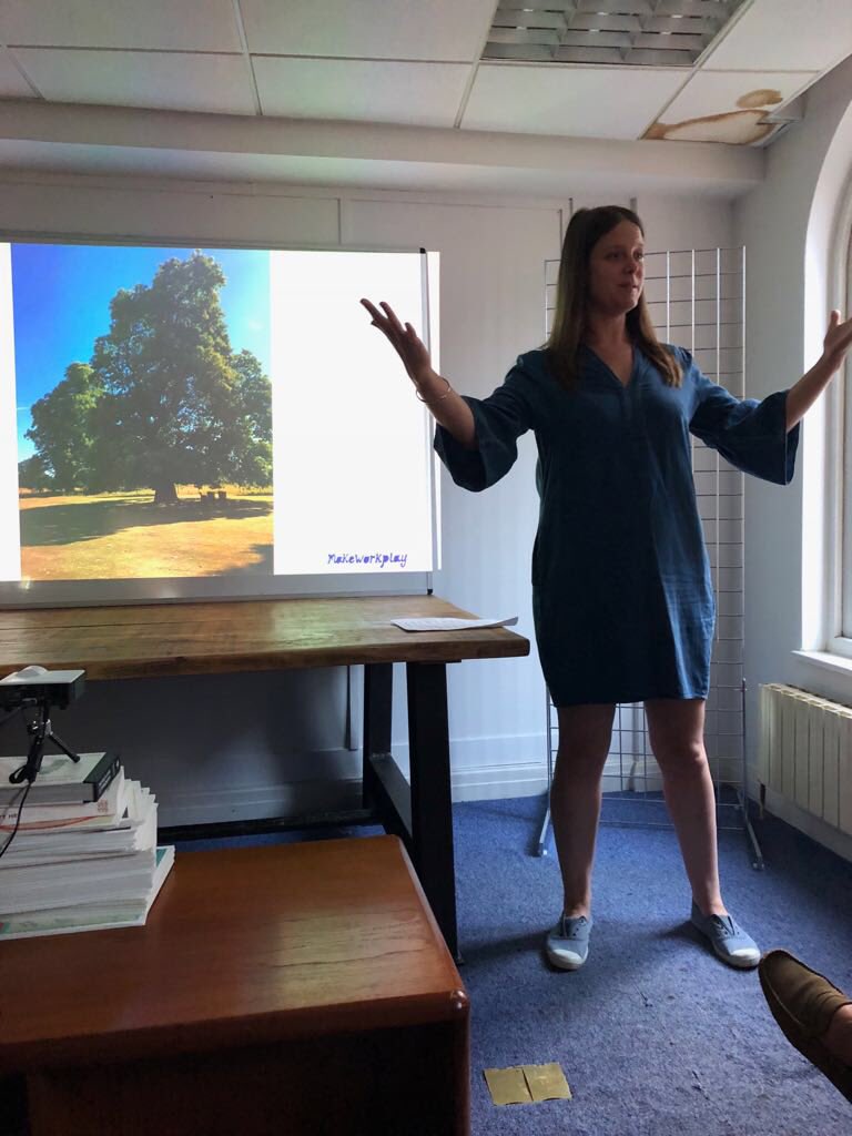 make_work_play's tweet photo. Gave an Ignite pres on Weds on ‘getting out of our heads and into our bodies’. Thx @workshop_winch for a great evening. #embodiedpractice https://t.co/B8IUAwUQvM