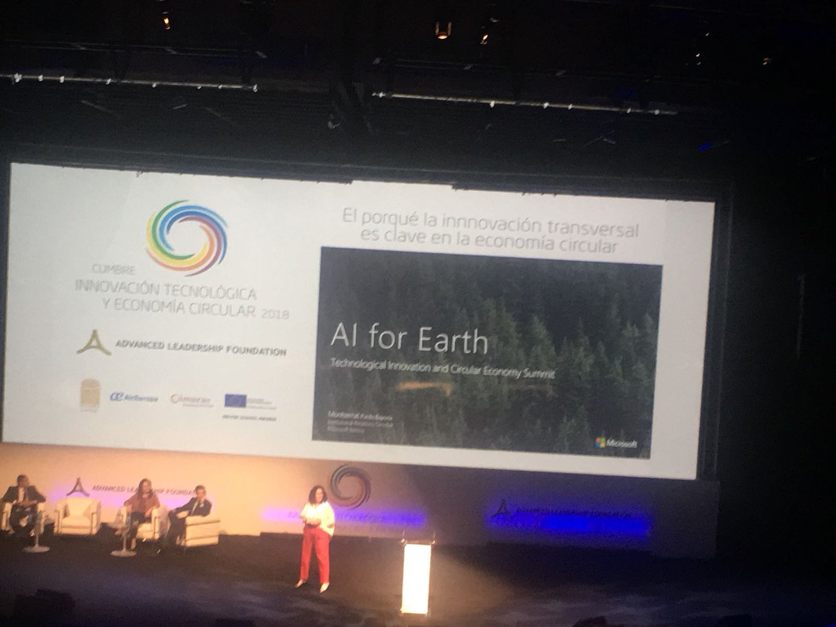 “Gracias a la #inteligenciaartificial los agricultores reducen el impacto medioambiental. La mejor forma de predecir el futuro es crearlo” nos explica <a href="/MontsePardoBayo/">Montserrat Pardo</a>, en la #cumbreALF #AIforEarth <a href="/MicrosoftES/">Microsoft España</a> <a href="/aleadershiporg/">Advanced Leadership Foundation</a> <a href="/mariaentusiasm/">maria garcia</a>