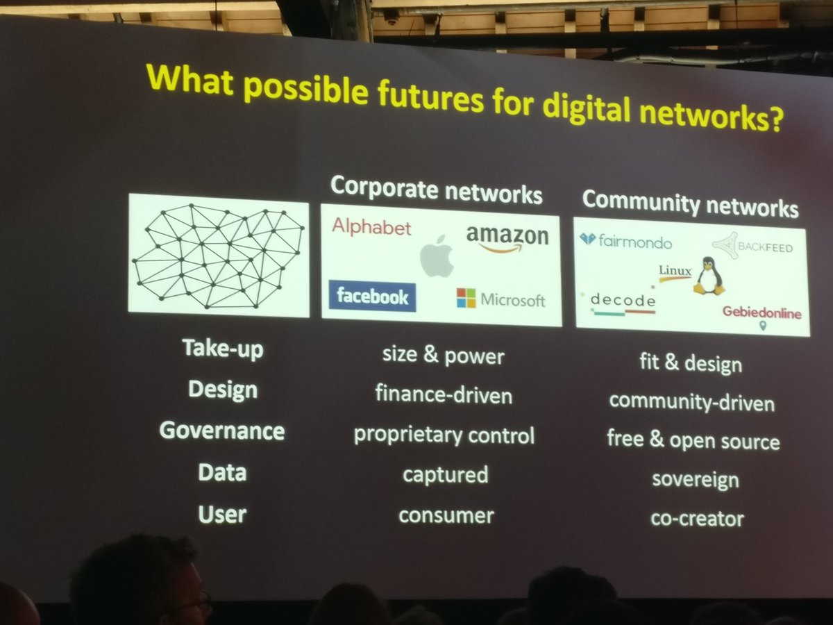 Ouishare's tweet photo. What's the possible future of digital networks? Community-Driven, open source, sovereign, co-created #FutureFest18 #networks https://t.co/3IhdVLoW4g