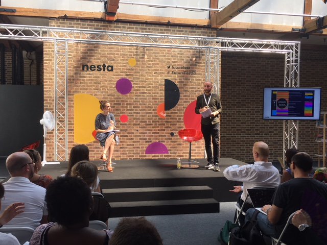 Will your job exist in 2030? And what skills will you need? Nesta's @elizaeaston &amp; <a href="/JedCinnamon/">Jed Cinnamon</a> take to the stage to share our world leading research on the future of work #FutureFest18