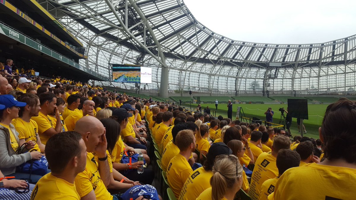 CHFIreland's tweet photo. It's time for @Techies4TS kicking off from the Aviva today! Best of luck to every team competing today... may the best Techies win! https://t.co/2YVVWnLmKy