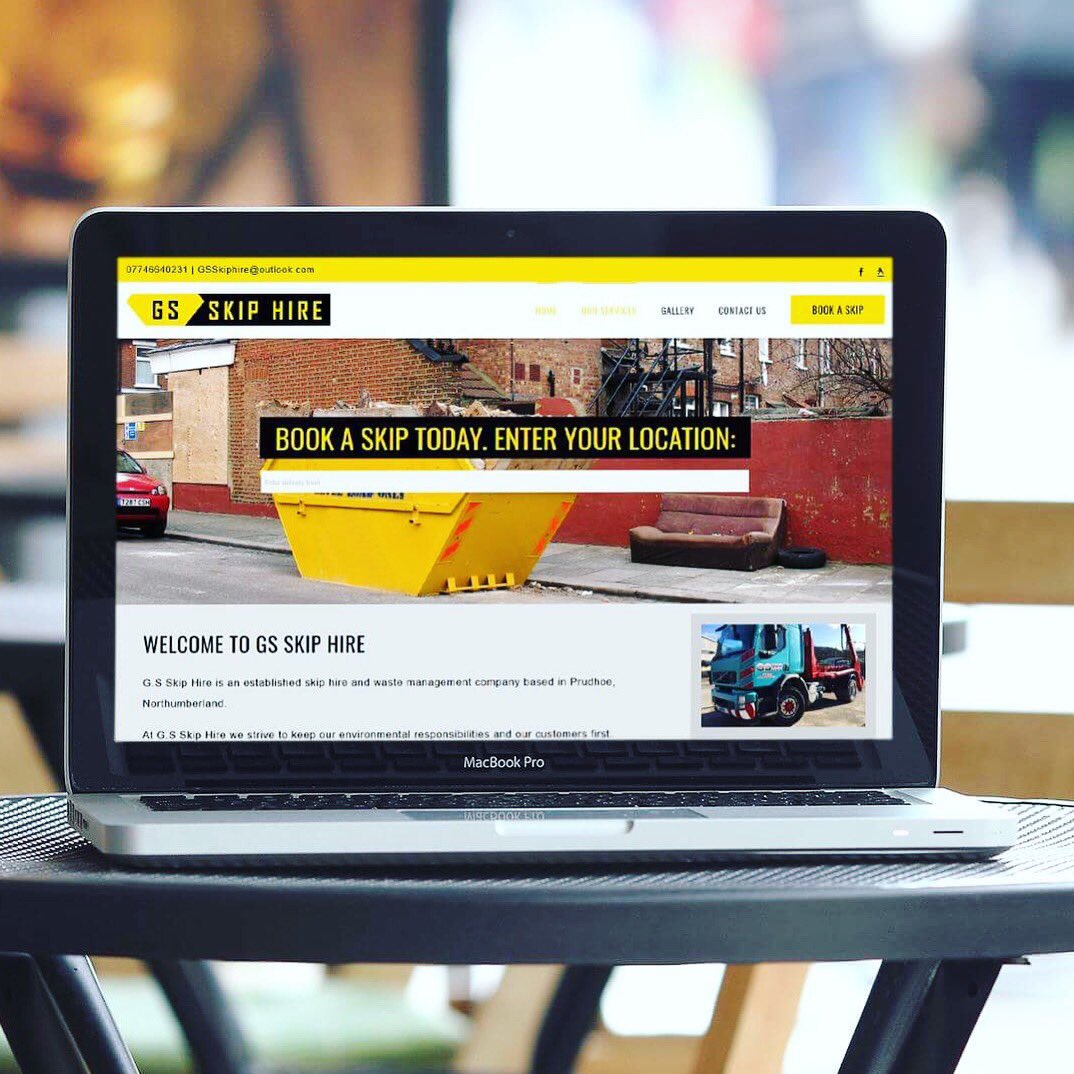 BSTCreativeUK's tweet photo. Check out the new #website we’ve made for G.S. Skip Hire in Northumberland, complete with online booking system: https://t.co/s1CRT04khi https://t.co/p6fXK4naOg