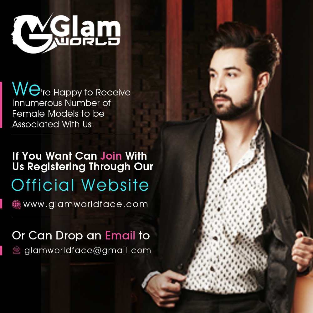 glamworldface's tweet photo. We're happy to receive innumerous number of Male Models to be associated with us. If you want can join with us registering through our official website https://t.co/b1K4ZDCJl7 or can drop an email to glamworldface@gmail.com. We will contact soon.
#Glam #GlamWorldFace #Model https://t.co/DMZFvqOnxX