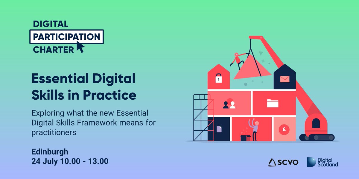 Following the launch of the brand new Essential #DigitalSkills framework we're organising a practitioner event in Edinburgh Tuesday 24 July. We'd love to see you there: bit.ly/2yVAK8S #digiscot