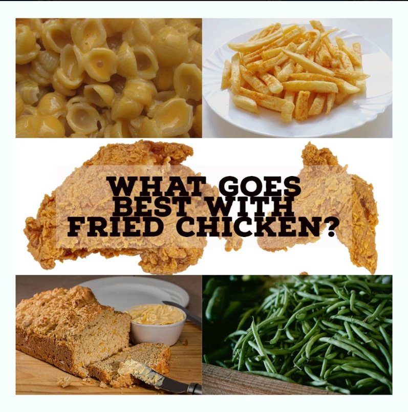It's #NationalFriedChickenDay! What do you think goes best with fried chicken?