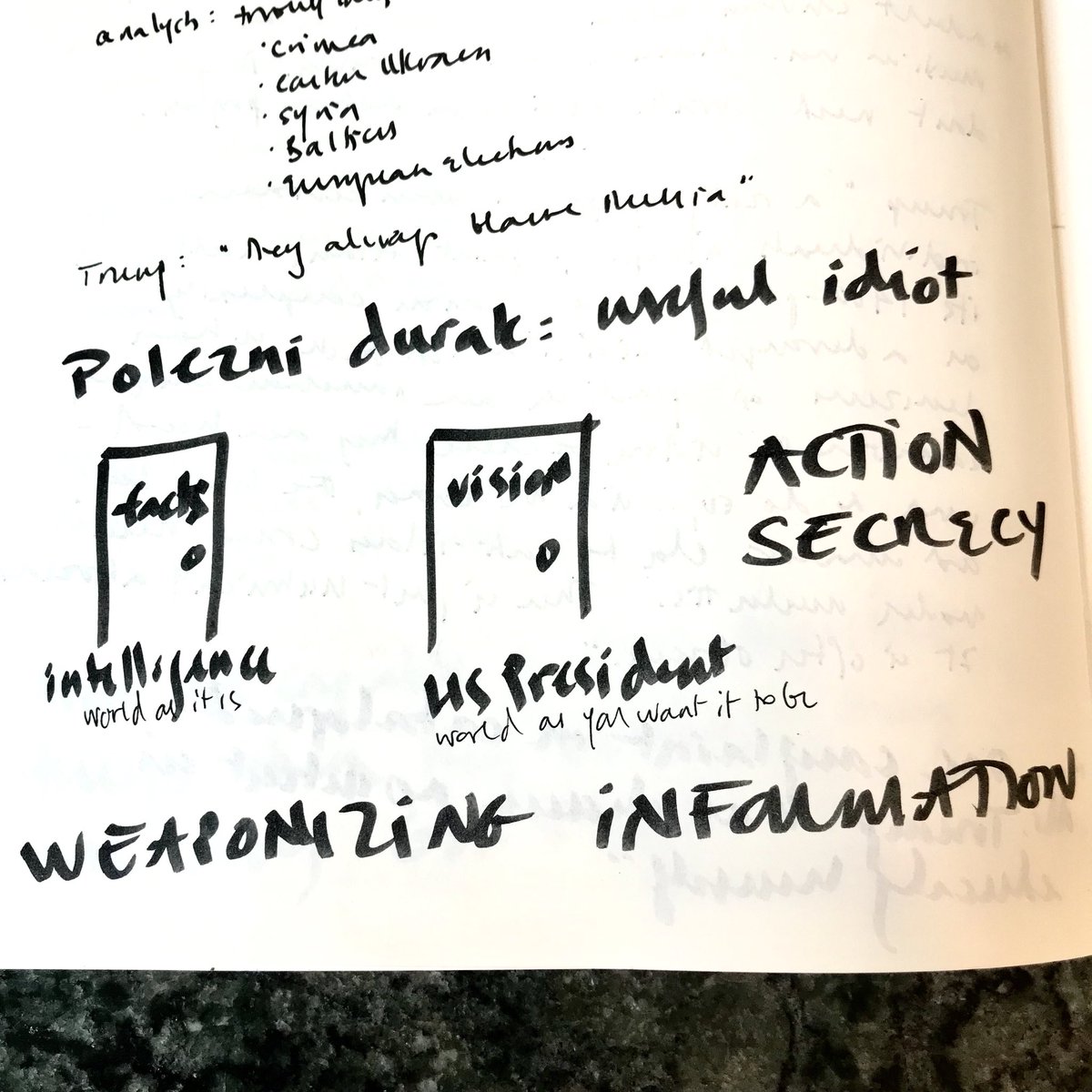 Evalyn7's tweet photo. Going over my notes from #reading @GenMhayden #book #AssaultOnIntelligence. A definite #mustread #data #information #journalism #truth #misinformation https://t.co/X8P00teIEW
