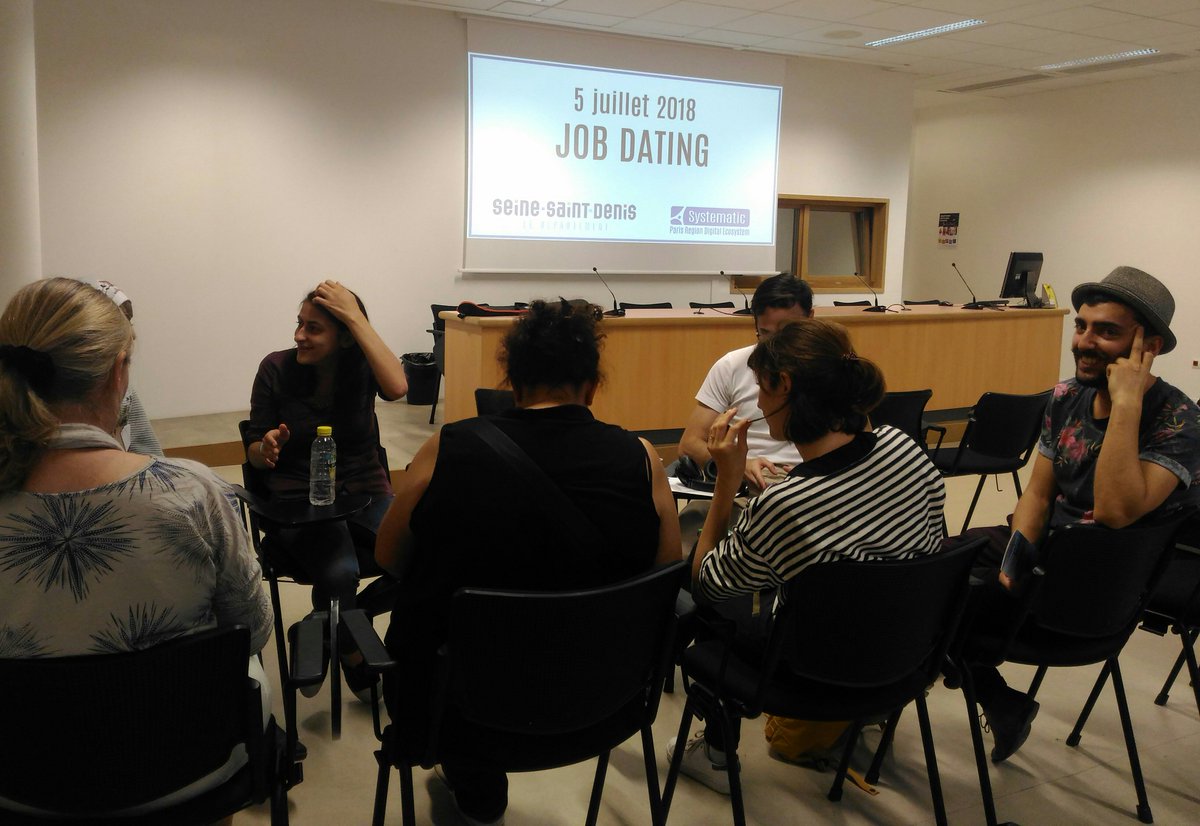 Pole_Systematic's tweet image. 👍Super #job dating hier 5/07 avec @seinesaintdenis &amp;amp; @Pole_Systematic  &amp;gt; 7 entreprises et 50 candidats &amp;gt;des rdv de 15 mn pour initier des #recrutement #développeursweb #matching #talents #code #RH = Formule gagnant - gagnant 👏 🙂