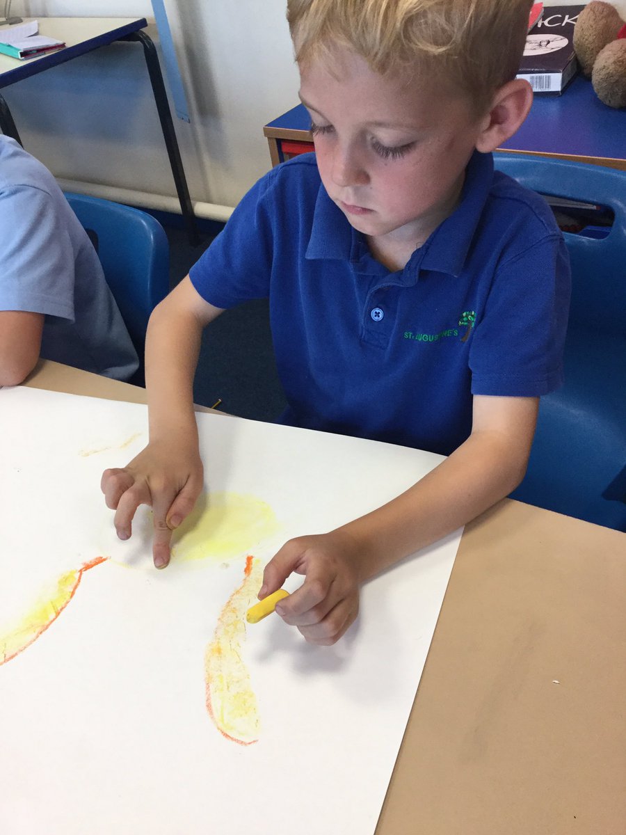 Y2BirchClass's tweet photo. This afternoon we are working with pastels. We are using pastels for our 'Golden Snitch'. We are carefully blending the pastel for effect. #art #HarryPotter https://t.co/ftNwyirqHw