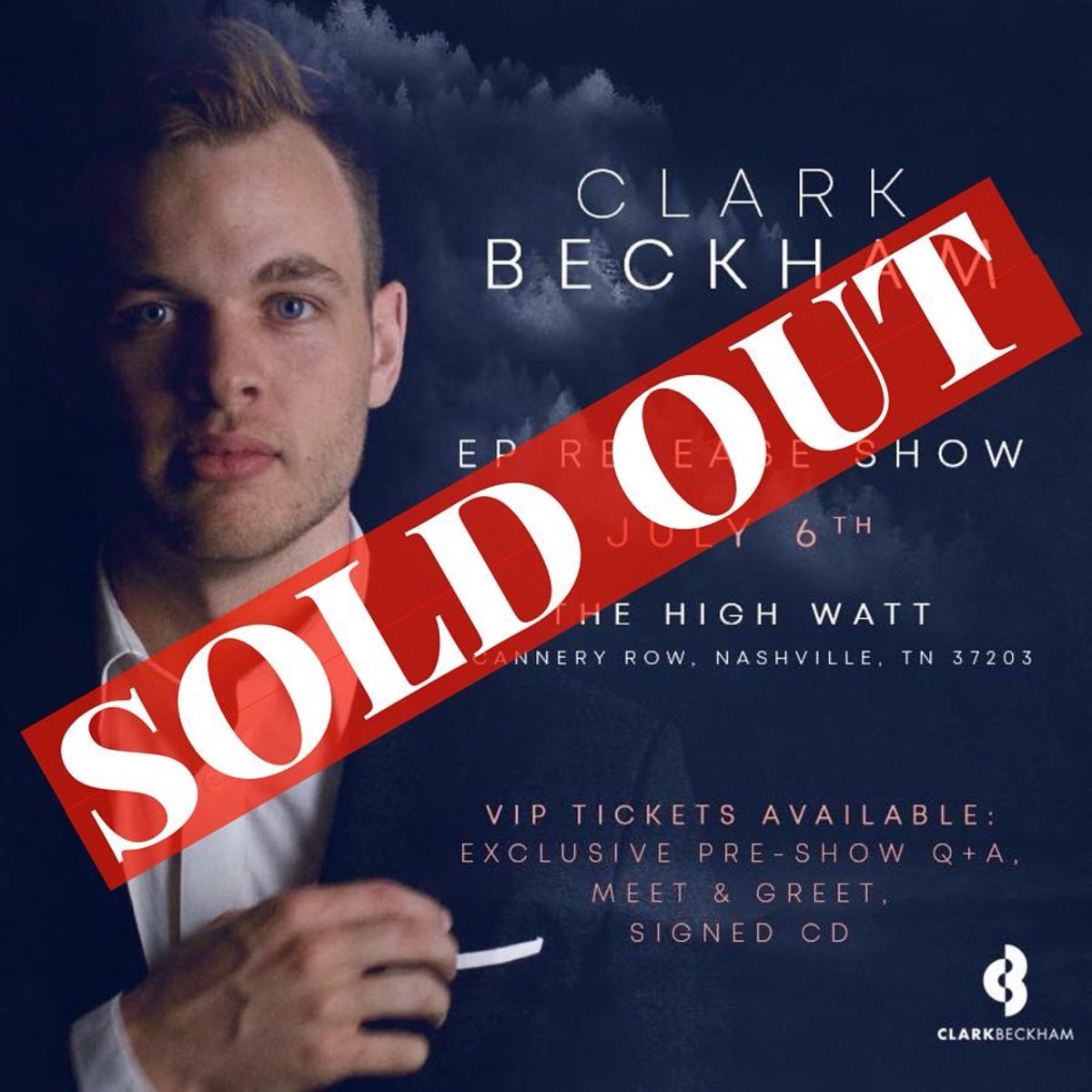 CBGrooveCrew's tweet photo. CONGRATULATIONS, Clark!! #CBYearOne
TONIGHT‼️ SOLD OUT‼️
@ClarkBeckham EP Release Show | Friday, July 6th | @thehighwatt | Nashville, TN https://t.co/jWGFJHWx1B