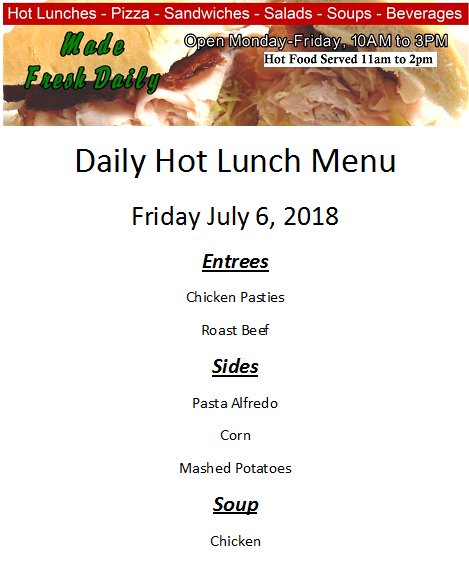 #FridayMotivation #today #Specials are Roast beef or #chicken pasties. Have it with #pasta alfredo #yummy #Food for #Lunchtime