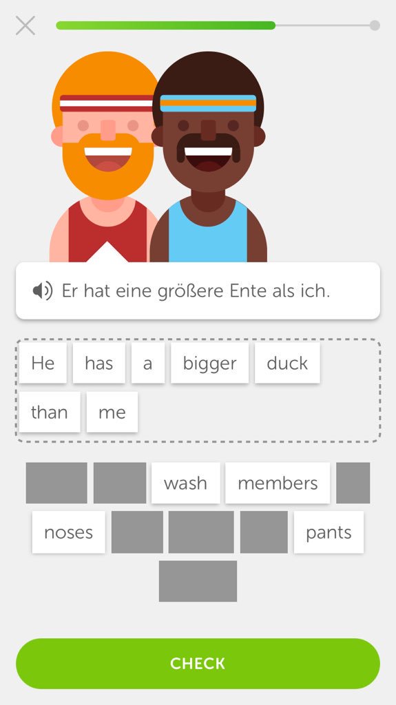 He has a bigger duck than me