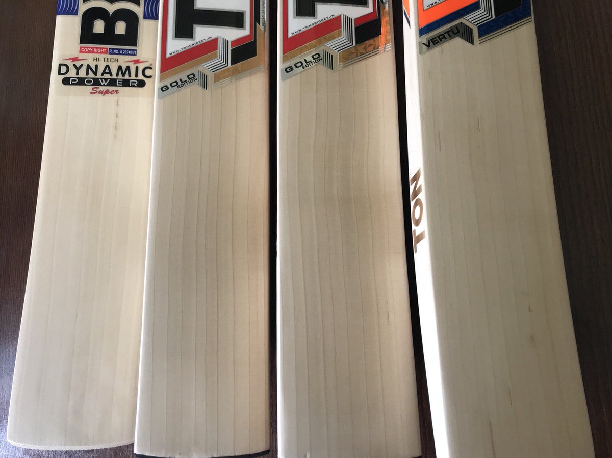 Allthegear99's tweet photo. Beautiful new #Cricket #Bats in stock from BDM and SS Ton. Lovely weights too, ranging from 2lb 7oz to 2lb 9oz. Each one with a fullish profile, nice pickup and superbly balanced.
#TCS #BestBatsAlways #LightWeights #BestPrices #BigEdges #ThickBats https://t.co/lCJI55YdO1
