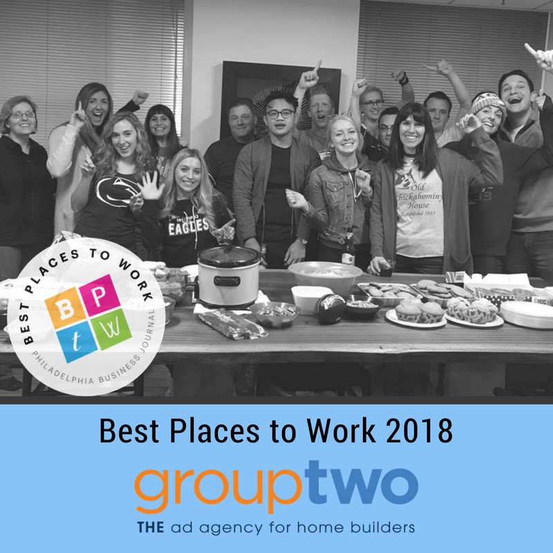 We already knew that Group Two was the best place to work, but now our city has just confirmed it! Thanks Philadelphia Business Journal for awarding us Best Places to Work 2018! #PBJ2018BPTW