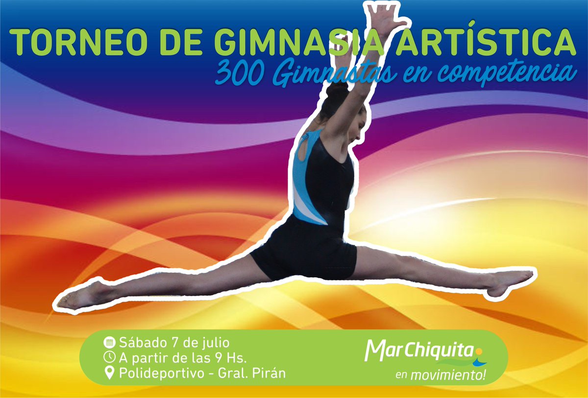 #GimnasiaArtistica Este Sábado acercate al Polideportivo de General Pirán y disfrutá del Toneo de Gim. Artística, con mas de 300 gimnastas del partido y la zona. Todas las edades, 2 y 4 aparatos