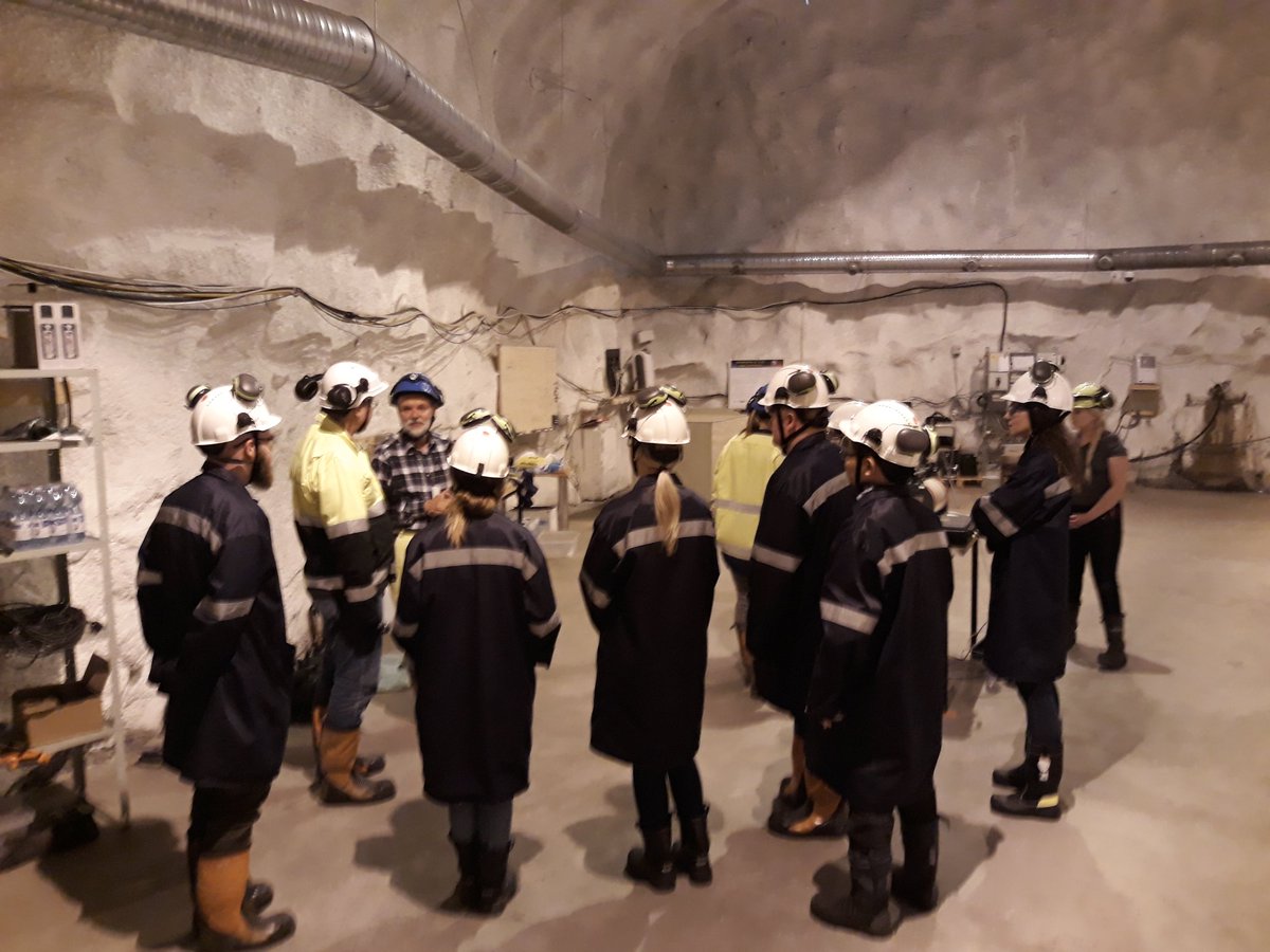 JJoutsenvaara's tweet photo. Bioaerosol research community from @UniOulu visiting @CallioPyhajarvi. Possibilities and new ideas discussed during the visit to LAB 2 at the depth of 1430 metres.
#CallioLab #CallioLabResearchCommunity @BalticRegBSUIN @Arctic_Planets https://t.co/kLaY1SIMeB