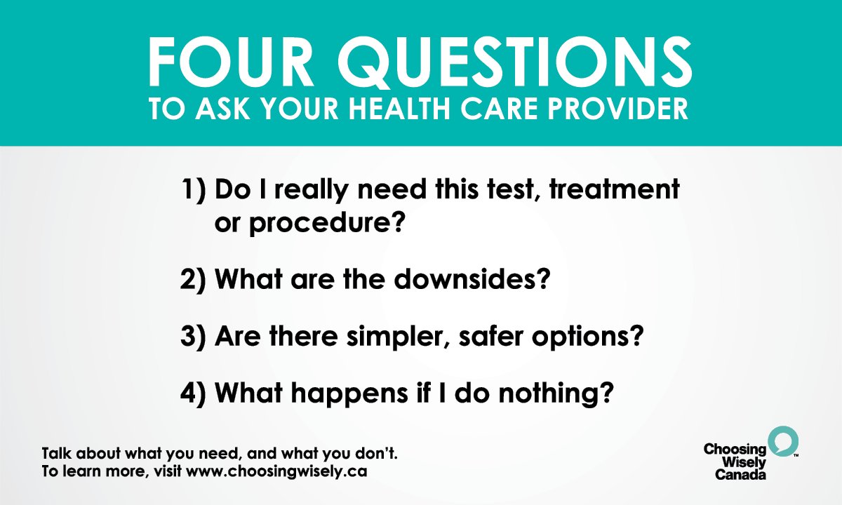Need help getting a conversation about #choosingwisely started? Check out our list of 4 questions for patients! #TipsforNewDocs
