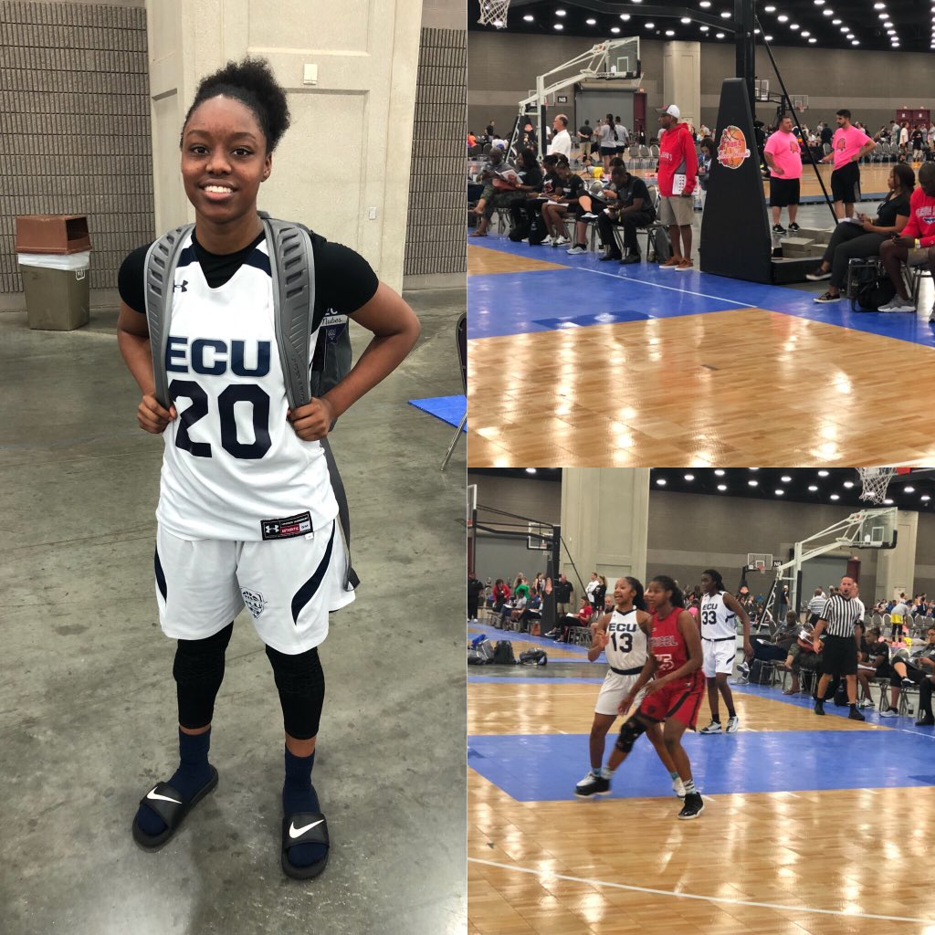 ECU 2020 with a huge win over Iexcel 43-36 in the top 15u bracket at <a href="/TFNsRun4Roses/">TFN's Run 4 Roses</a> . @HBen3 Nubia Benedith put on a show second half scoring the ball from all three levels. Baseline filled with coaches!