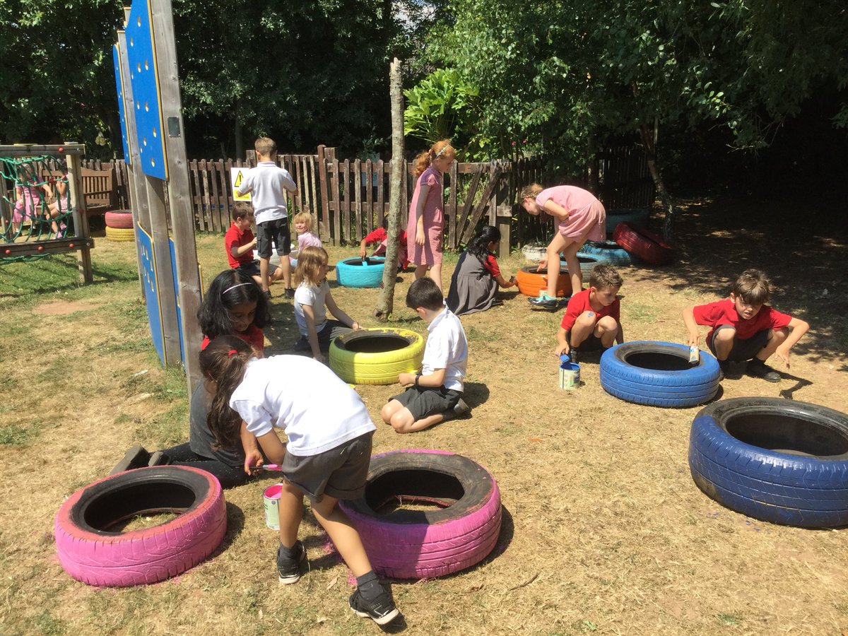 Llysfaen2021's tweet photo. #3BF improving our outdoor areas by adding a touch of colour! #EIC #ACL #brighteningtyres 🎨 https://t.co/5JWYh0BeU0