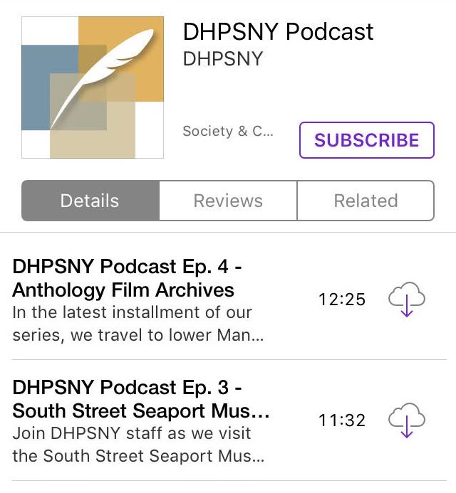 dhpsny's tweet image. Reminder: Every episode of DHPSNY&apos;s podcast series is available on the Apple Podcasts app. Don&apos;t forget to rate, review, and subscribe!
→ goo.gl/2F5Gne

#dhpsny #podcast #archives #museums #libraries #preservation #newyorkstate