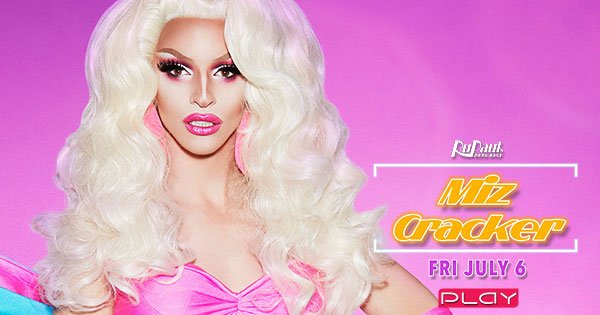 PlayDanceBar's tweet photo. TIME FOR DINNER! TONIGHT!!! @miz_cracker of @RuPaulsDragRace is coming out to Play!! Play Mates shows @ 9, 11, &amp; 1. Cracker performs in the 11:00 &amp; 1:00 shows. Meet &amp; Greet after the 11:00 show. Tickets Available at https://t.co/yOFF2G7xLz https://t.co/3TpszAsElS