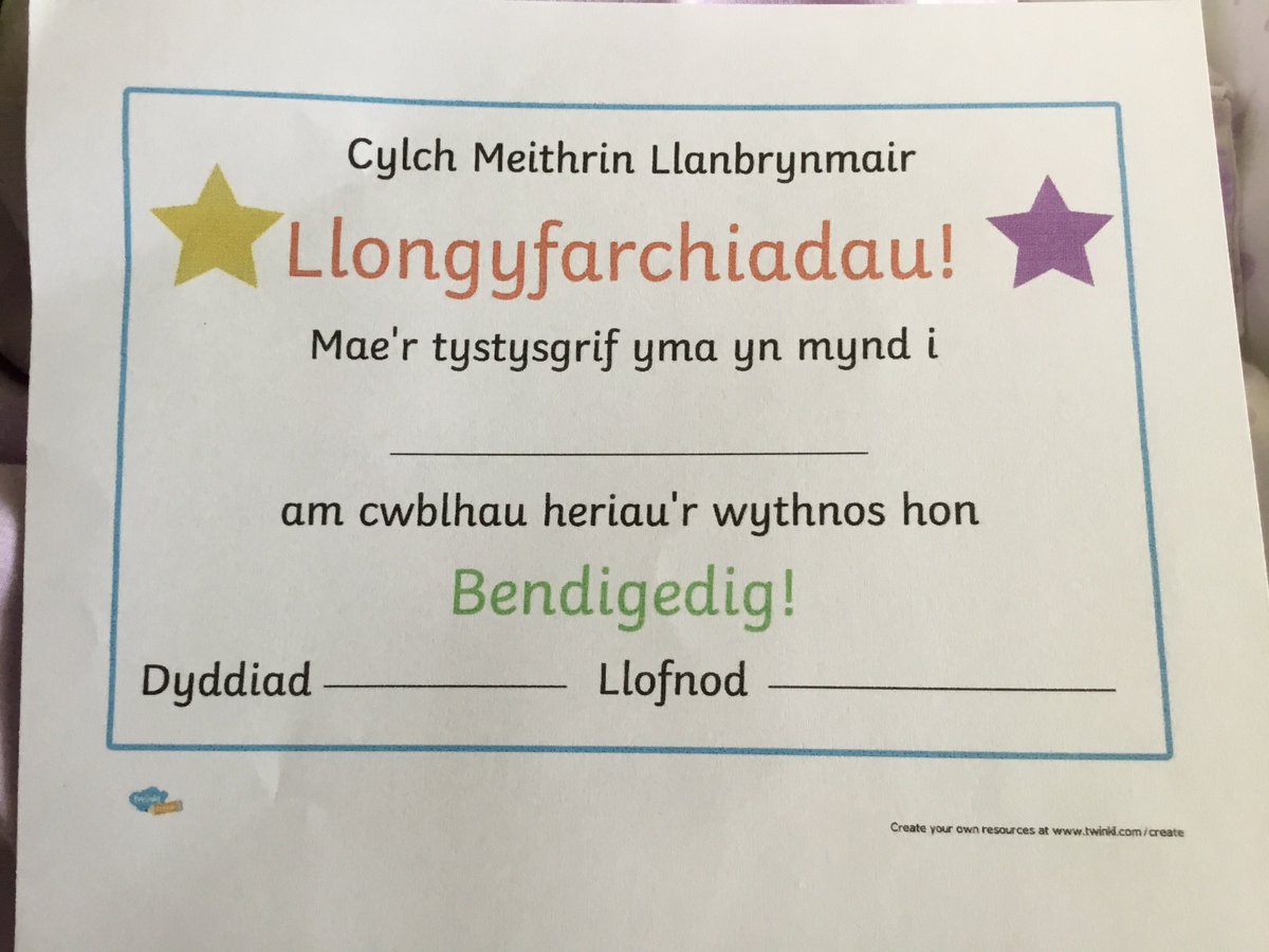 Yn dilyn hyfforddiant gan powys dyma rhai o’n Heriau’r wythnos - gwaith ardderchog ! Following training by Powys here are some of our Challenges of the week - excellent work! <a href="/PowysFp/">Powys FL team</a> <a href="/MudiadMeithrin/">MudiadMeithrin</a>