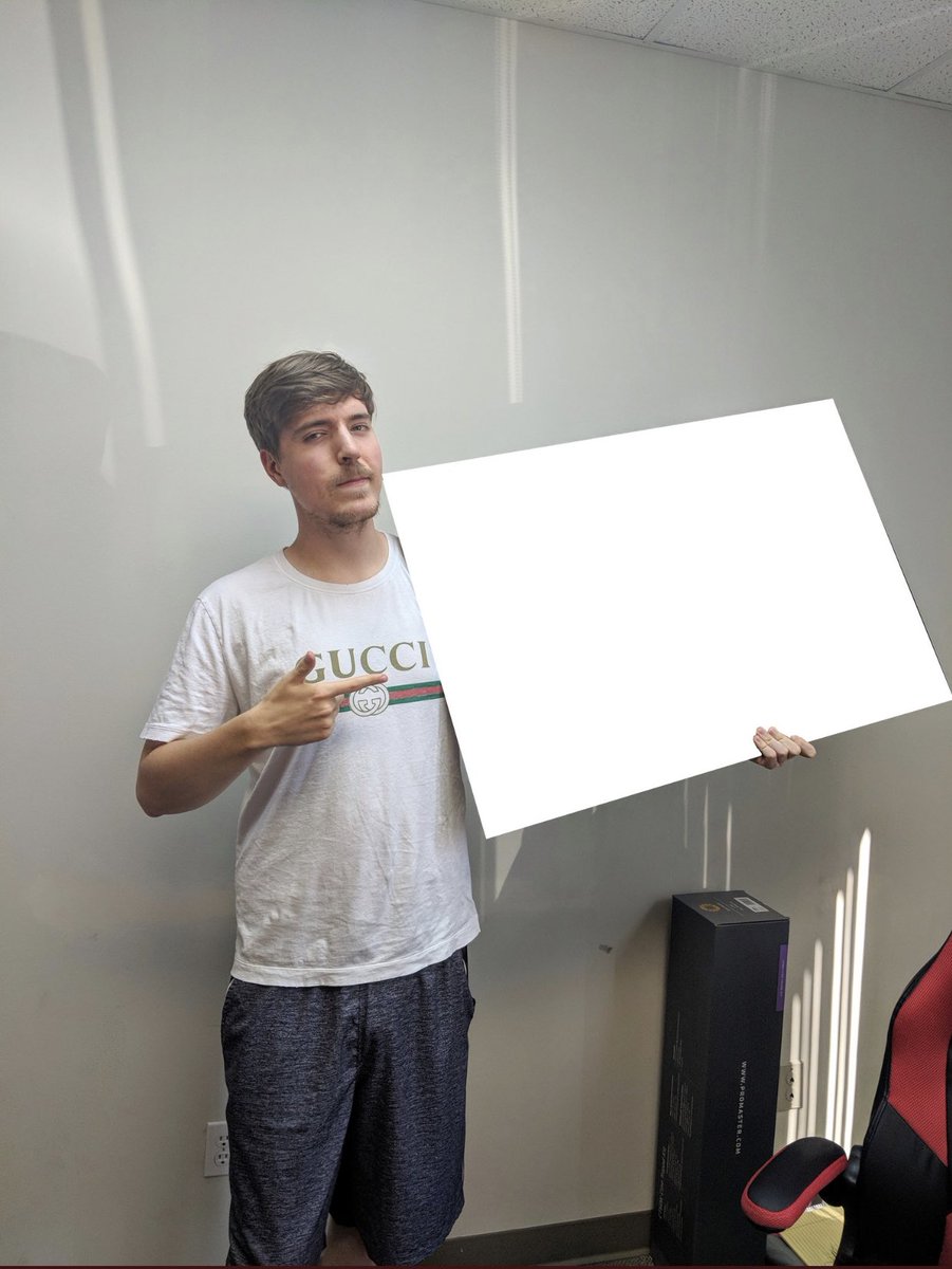 Mr Beast Holding Paper Blank Template - Imgflip
