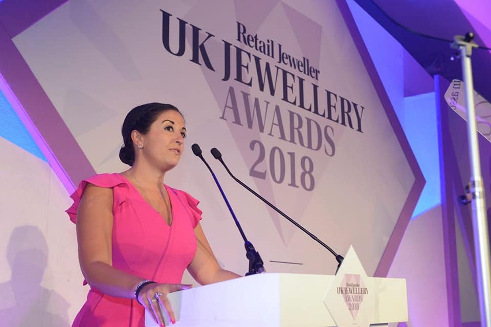 PursuitSoftware's tweet photo. lovely evening at the 2018 UK Jewellery Awards! It was an honour to be shortlisted for the 'Service Supplier Of The Year' award. Congratulations to all the winners and everyone shortlisted for an award!๐#UKJA18 @retailjeweller @GethincJones https://t.co/25dRpAmHhn