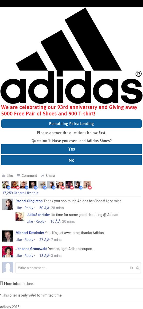 pluribus_one's tweet photo. If you want to buy some @adidasoriginals #Shoes be careful to not try to do it from this #fake #Website hosted behind the adidaš[dot]com (actually xn--adida-zdb[dot]com) #domain name #cybercrime #CyberSecurity #DNS https://t.co/aFIkNh7AL9