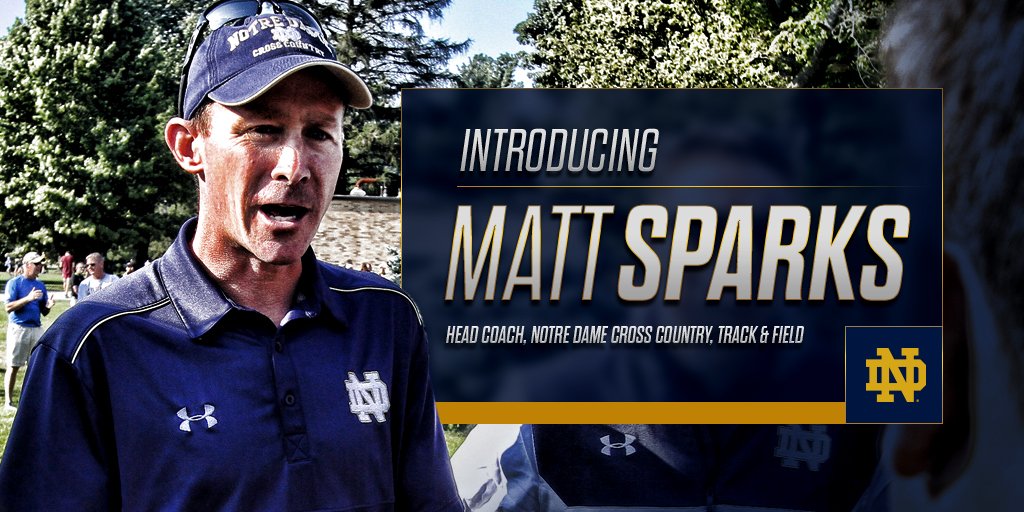 FightingIrish's tweet photo. 👟 @NDcoachSparks is taking the helm of @NDXCTF!

☘️ 4️⃣ years as Irish associate head coach
☘️ Coached 6️⃣3️⃣ conference champions
☘️ Southern Illinois' winningest XC coach

🔗 https://t.co/LL3w1Q5Wx9

#GoIrish https://t.co/ry7sBZFtYx
