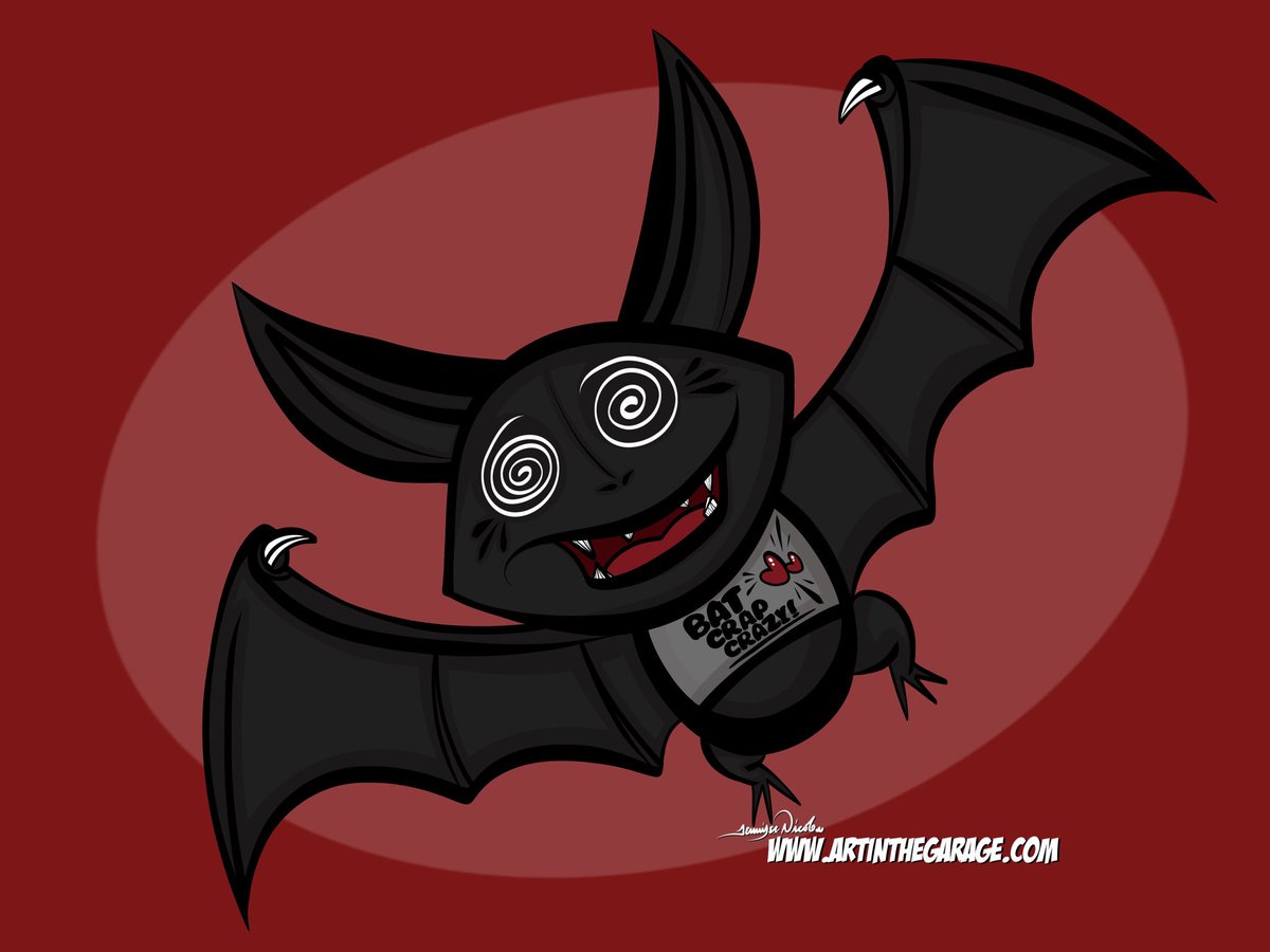artinthegarage's tweet photo. 7-6-18 Bat Crap Crazy. Resend to anyone to anyone in your life that might have this level of “Coo Coo” going on in their lives. #resend #batcrazy #batcrapcrazy #sillydrawings #funstuff #haha #nakeyoulaugh #art #artoninstagram #arttek #jennifernicole #artinthegarage #artdaily https://t.co/1PJmqEDbVx