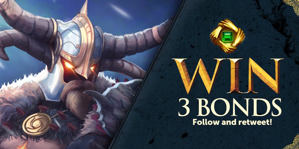 RuneScape's tweet image. In honor of @RuneFest's viking theme, V is offering one of you 3 Bonds for #FreeStuffFriday!!
How do you like to WIN them? 💰💰💰

Follow + RT to enter. Winner announced next week.
