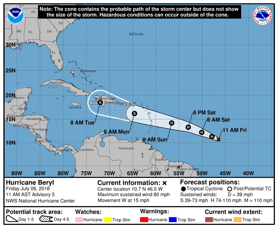 Most Recent Update On Hurricane Beryl