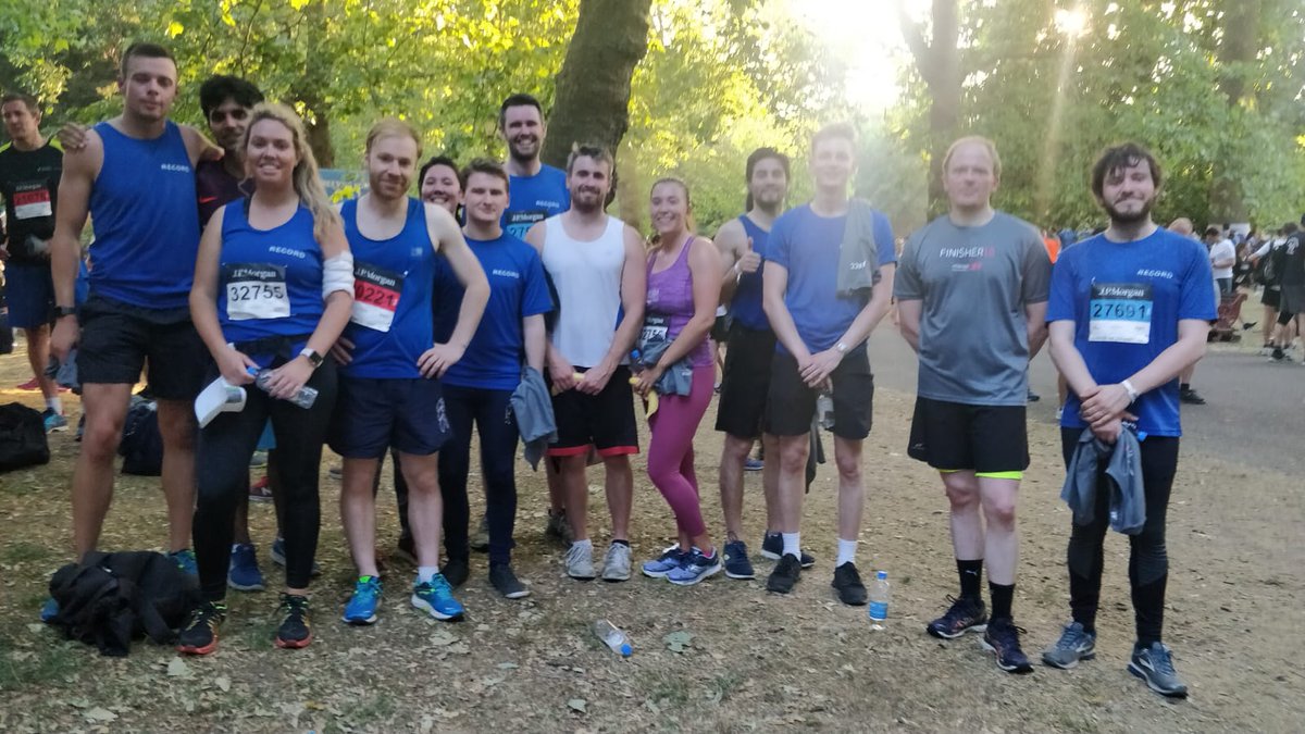 RecordCurrency's tweet photo. Lots of fun and new PB's at the annual JP Morgan run. #JPmorgancorporatechallenge https://t.co/TFDd3twJi7