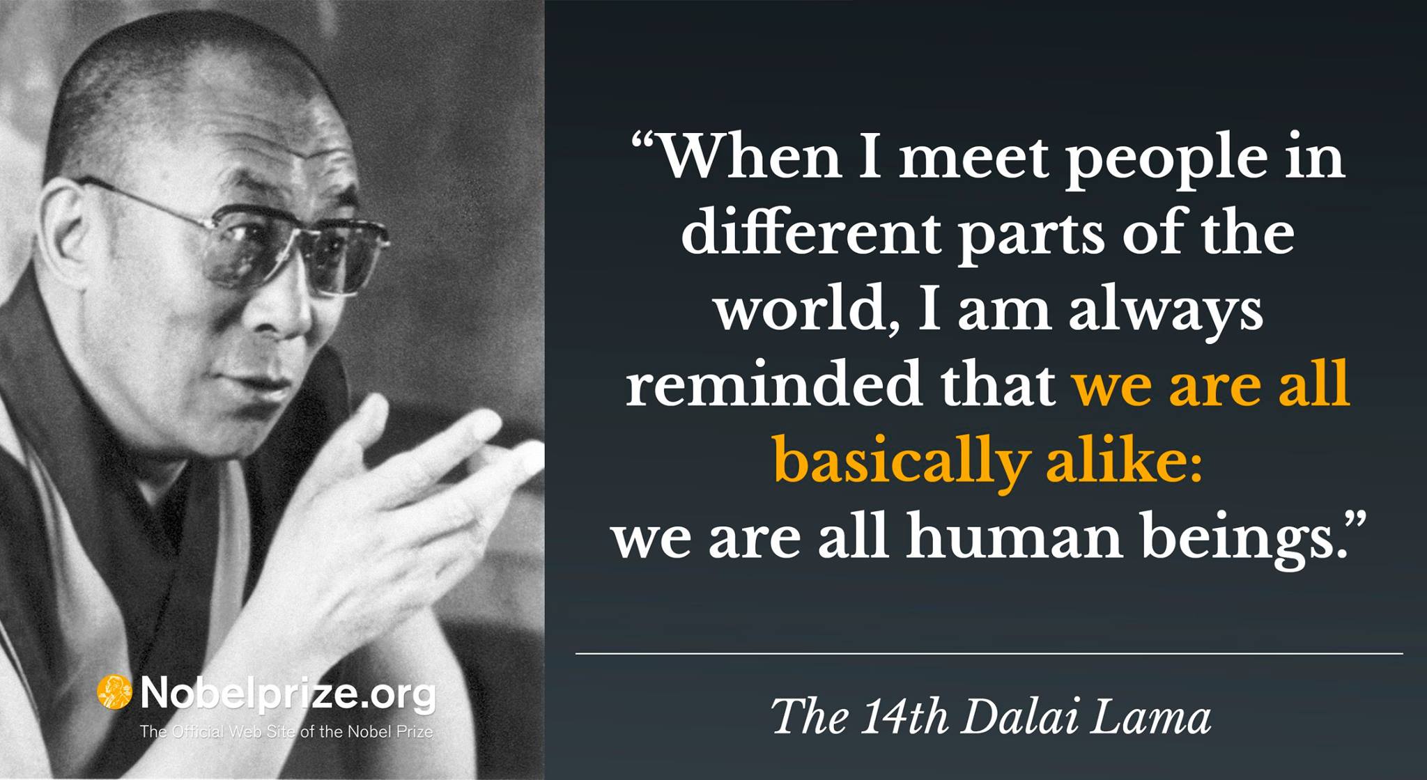 Happy 83rd birthday to the 14th Dalai Lama! 

Read the peace laureate\s Nobel Prize lecture:  