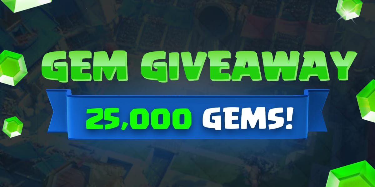 ❗25,000 Gems Giveaway❗ 

✔ 10 Winners, 2,500 Gems Each! 

✔ Retweet &amp; Tag 3 Friends

✔ Follow <a href="/SurgicalGoblin/">Surgical Goblin</a> &amp; <a href="/ClashRoyale/">Clash Royale</a> 
 
Winners Picked: August 1st