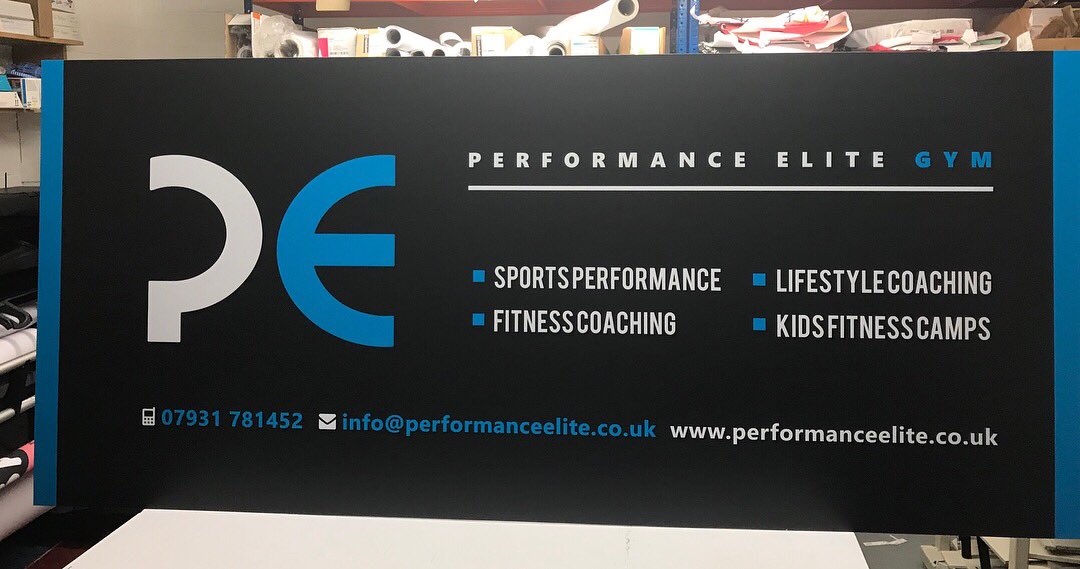 PartnersfPrint's tweet image. @performanceelitegym signage done on aluminium composite board. From concept to completion. 
1800mm x 800mm. 
•
•
#Design #Print #Display #Reigate #Surrey  #Leaflets #Popup #Exhibition #Largeformat #Posters #Businessstationery #Businesscards #Wallgraphics #Bigprints