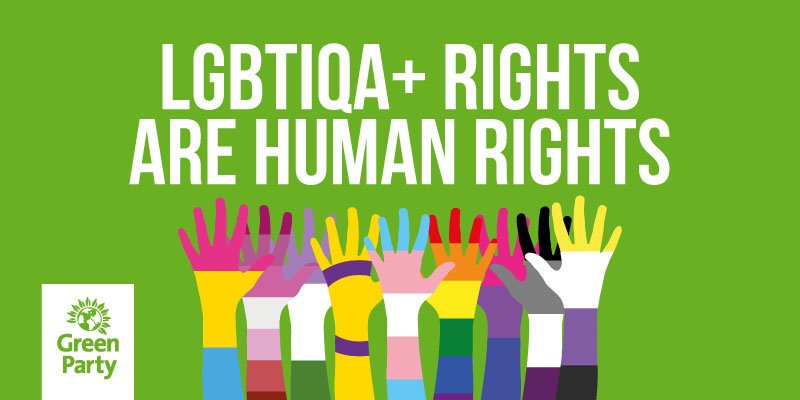 TheGreenParty's tweet photo. Pride is a party. Pride is a protest. And we'll keep fighting until we win full equality. 🏳️‍🌈

Happy Pride to everyone at #PrideInLondon today ❤️💛💚💙💜
#PrideMatters https://t.co/cS5XccHDjI