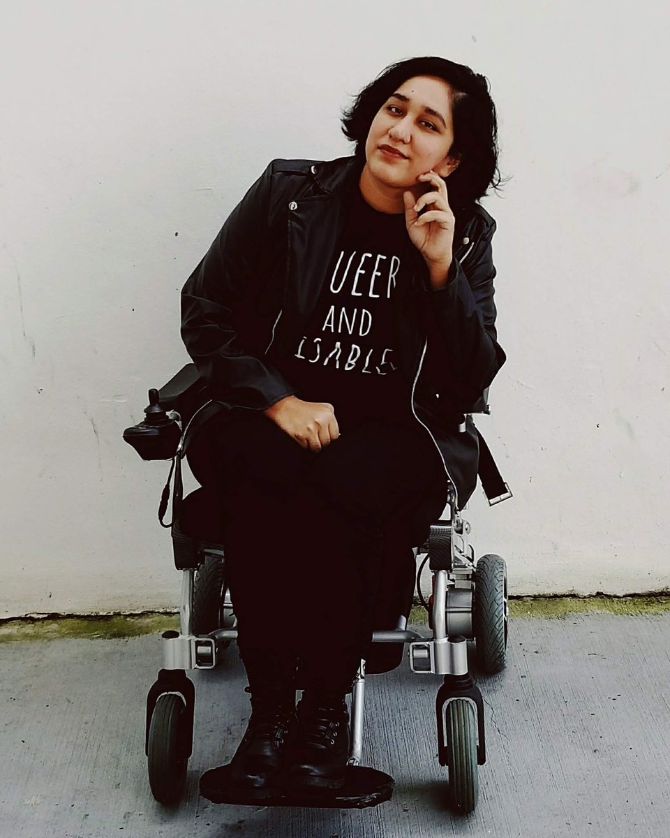 annieelainey's tweet photo. #NonbinaryIsntWhite or thin, or abled. 🤘

It's truly so much more difficult to find your path when you have no examples, when you feel like you have to pave it yourself. 

There are nonbinary people of color, who are not thin, who are disabled, we're out here ❤ https://t.co/2ZZYsdyIqK