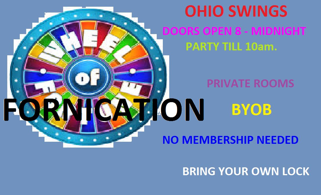 Ohioswings69's tweet photo. Come join us in fun and games this Saturday night at our swinger house party https://t.co/v8Ao64NcQR