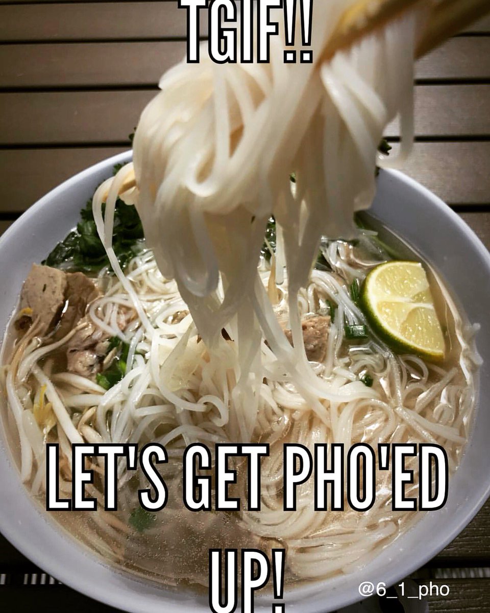 Happy Pho-riday Cbus!  Lets get Pho-ed up this weekend!  And of course we mean with pho 😉 🍜🍻 #61pho