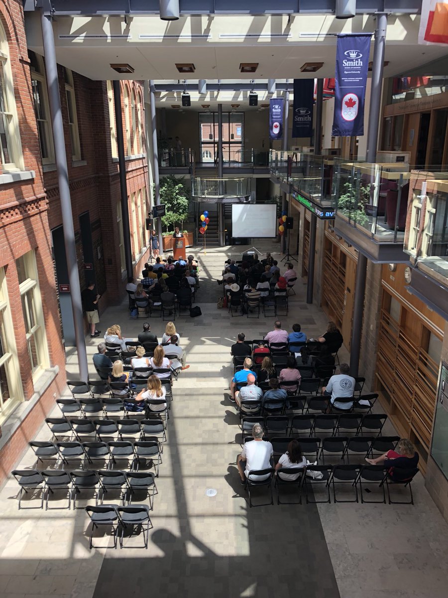 SmithBusiness's tweet photo. Excited to welcome incoming #queenscommerce students and their families to #GoodesHall as part of the #queensu Summer Orientation to Academics and Resources program. https://t.co/V2y33op3Ck