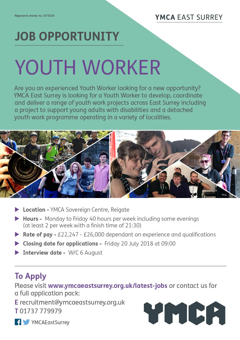 YMCAEastSurrey's tweet photo. Are you a Youth Worker looking for a new opportunity? We need someone to develop, coordinate &amp; deliver a range of our youth work projects across East Surrey. Read more at https://t.co/Y3FuqYJ8ce
#Reigate #Redhill #youthwork #FridayMotivation #charityjobs https://t.co/vVzMXgSw8i