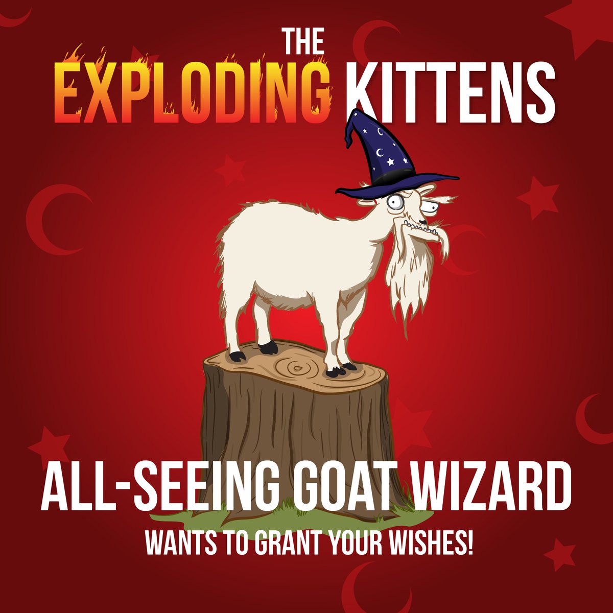 gameofkittens's tweet image. Behold The All Seeing Goat Wizard!

For the next few days, the Goat Wizard will be randomly choosing Amazon Wish lists and buying copies of our new game “You’ve Got Crabs” for you.

His majestic granting spree begins here:
explodingkittens.com/goat-wizard/

#goatwizard
#yesthisisreal