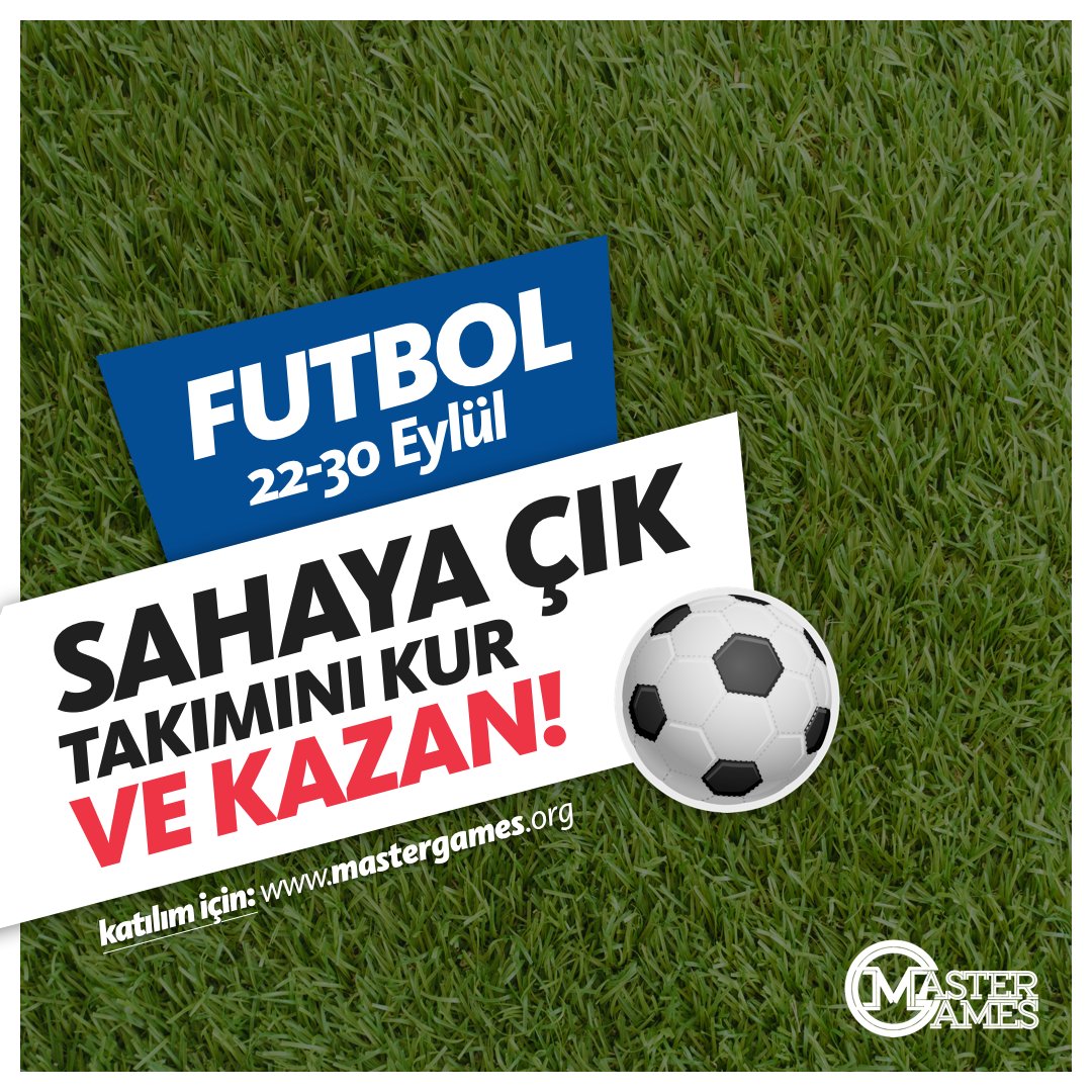 MasterGames kapsamında Futbol maçını kaçırma! Takımını kur, okulun için sahaya çık ve kazan. 22 - 30 Eylül tarihleri arasında olacak turnuva için hazırlıklara başla! ⚽️ 
#mastergames #takımınıkur #mastergames2018 #istanbul #turnuva #mezunlararası #sport #sports #game