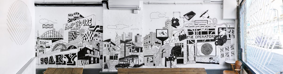 VickyBroddle's tweet photo. Full frontal view, in all its glory, of the mural I was commissioned for by @The_Operators https://t.co/94TCBvvUXO
